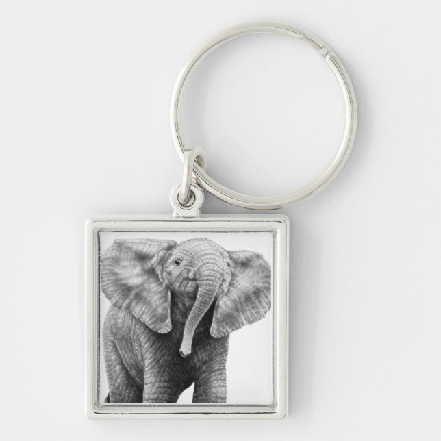 Baby African Elephant Keychain (Front)