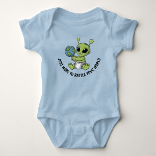 Baby Alien Holding Rattle Bodysuit