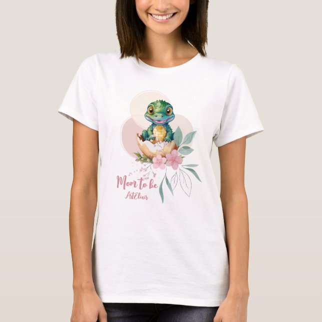 Baby Alligator Hatching Mum T-Shirt (Front)