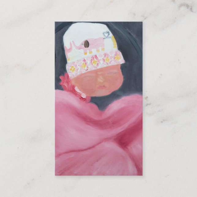 Baby and blanket business card (Front)