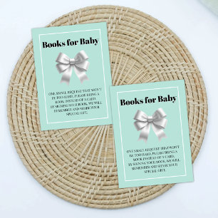 Baby and Co. Teal Blue Bow Books for Baby Card