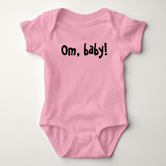 Baby and Kids: Om, Baby!- Girls Creeper (Front)