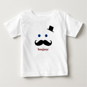 Baby and Kids T-Shirts - Bonjour Deep Red
