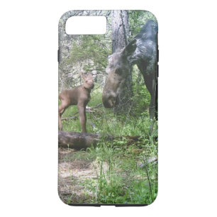 Baby and mother moose Case-Mate iPhone case