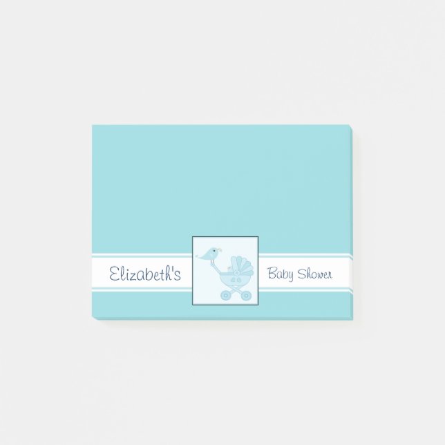 Baby and Mummy Bluebirds Baby Shower Post-it Notes (Front)