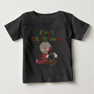 Baby and Santa Dog T-shirts