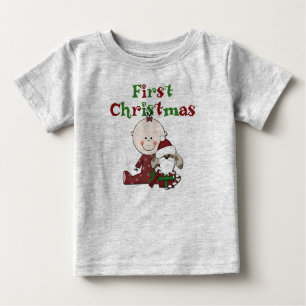 Baby and Santa Dog T-shirts