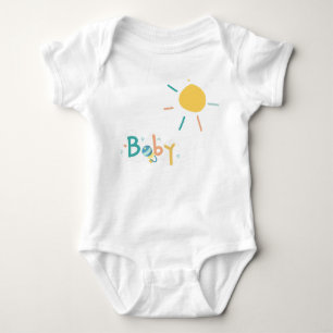 baby and sun bodysuit