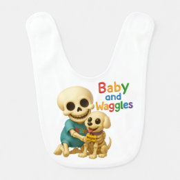 Baby and Waggles™ from The Boneheads™ Cartoon Bib