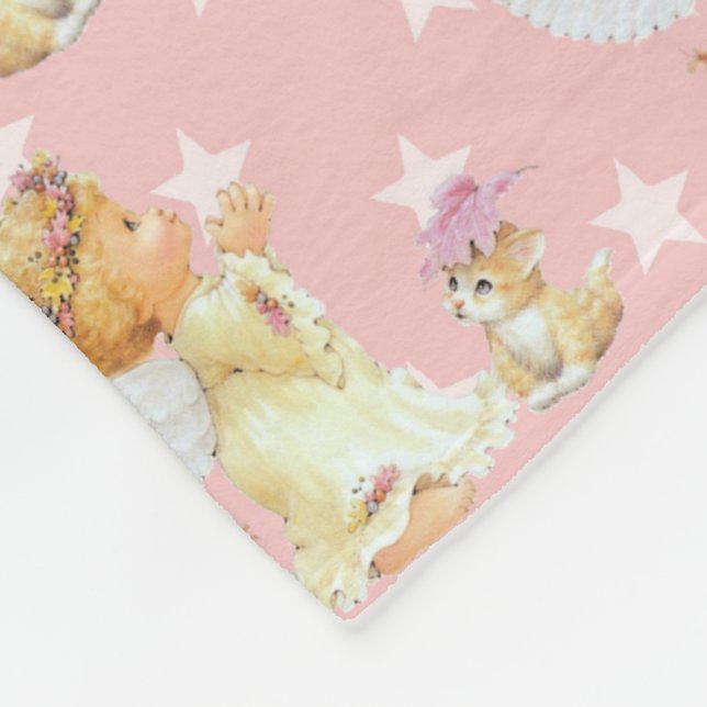 Baby Angel girl fleece blanket number two (Corner)
