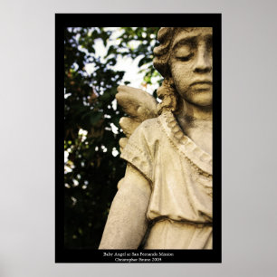 Baby Angel Statue Poster