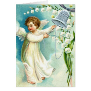 Baby Angel With Blue Bell
