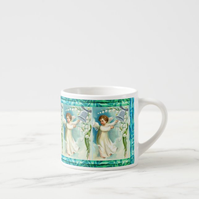 Baby Angel With Blue Bell  Espresso Cup (Right)