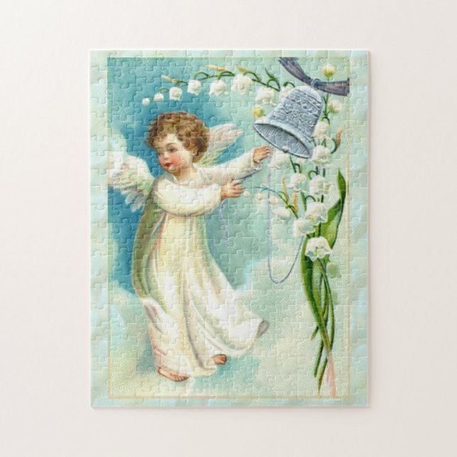 Baby Angel With Blue Bell  Jigsaw Puzzle (Vertical)
