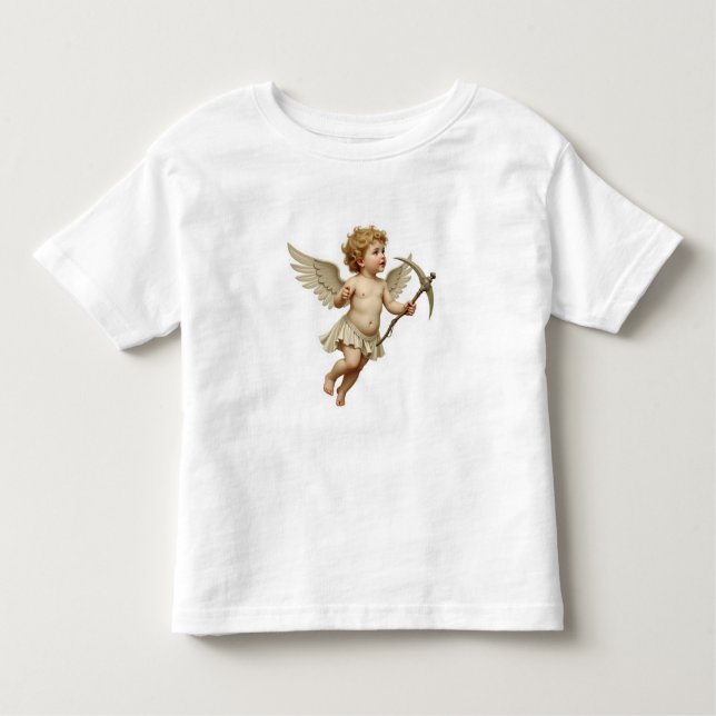 Baby Angel With Scythe For Toddlers Toddler T-Shirt (Front)