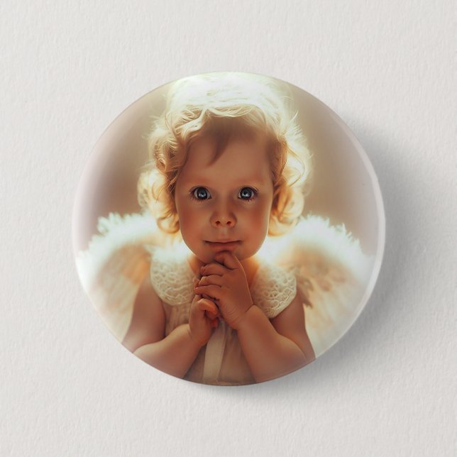 Baby Angels 6 Cm Round Badge (Front)
