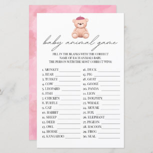 Baby Animal Game French Bonjour Bebe Watercolor