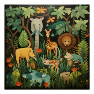 Baby Animal Safari Print for a nusery/child's room
