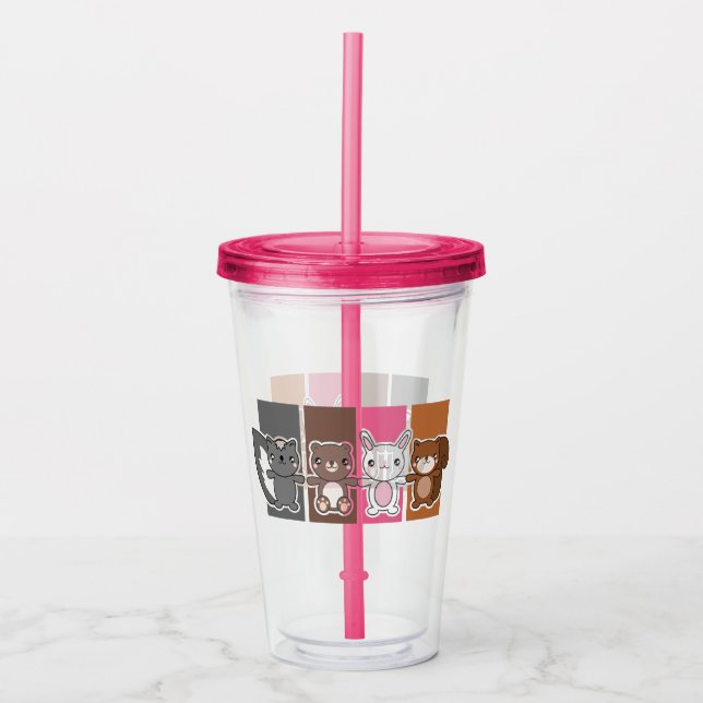 Baby Animals Acrylic Tumbler (Front)