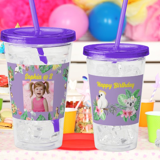 Baby Animals Acrylic Tumbler Kids Birthday Gift  (Creator Uploaded)