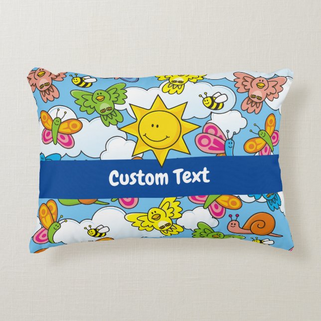 Baby Animals Background Decorative Cushion (Front)