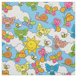 Baby Animals Background Fabric