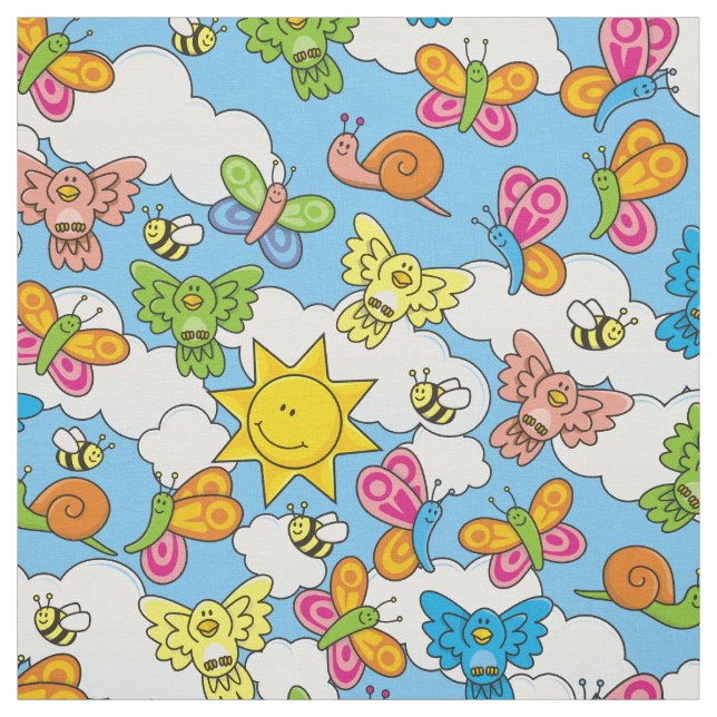 Baby Animals Background Fabric (Swatch)