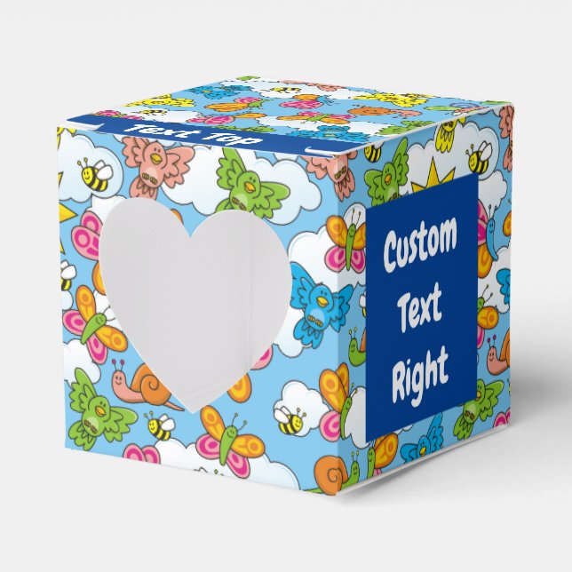 Baby Animals Background Favour Box (Front Side)