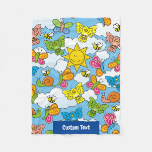 Baby Animals Background Fleece Blanket