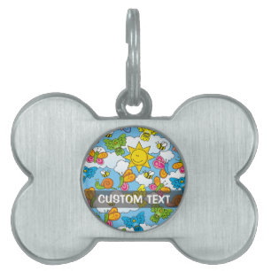 Baby Animals Background Pet ID Tag