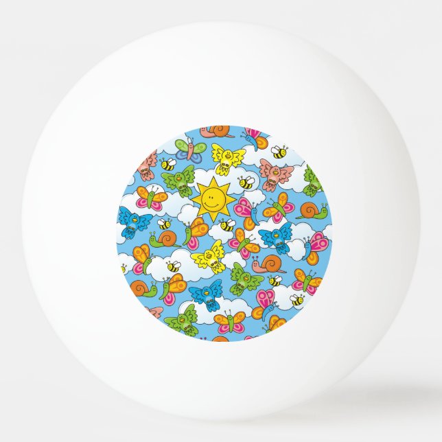 Baby Animals Background Ping Pong Ball (Front)