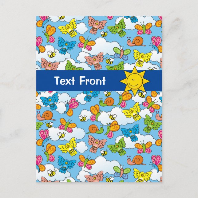 Baby Animals Background Postcard (Front)