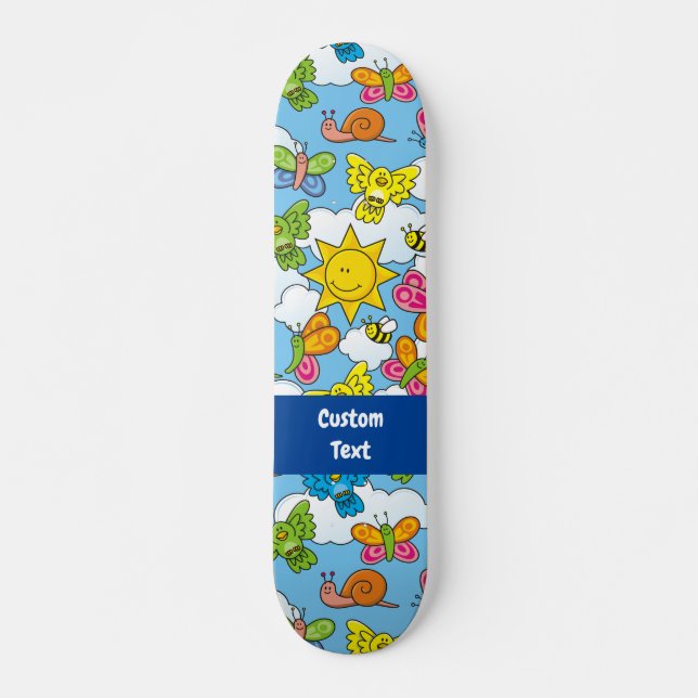 Baby Animals Background Skateboard (Front)