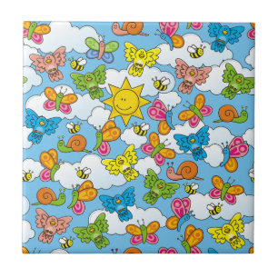 Baby Animals Background Tile