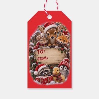 Baby Animals Christmas Gift Tags
