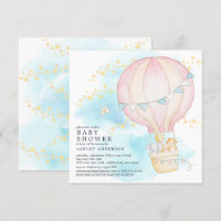 Baby Animals Hot Air Balloon Ride Baby Girl Shower
