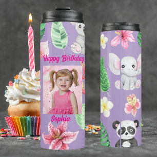 Baby Animals Kids Photo Tumbler Gifts for Birthday