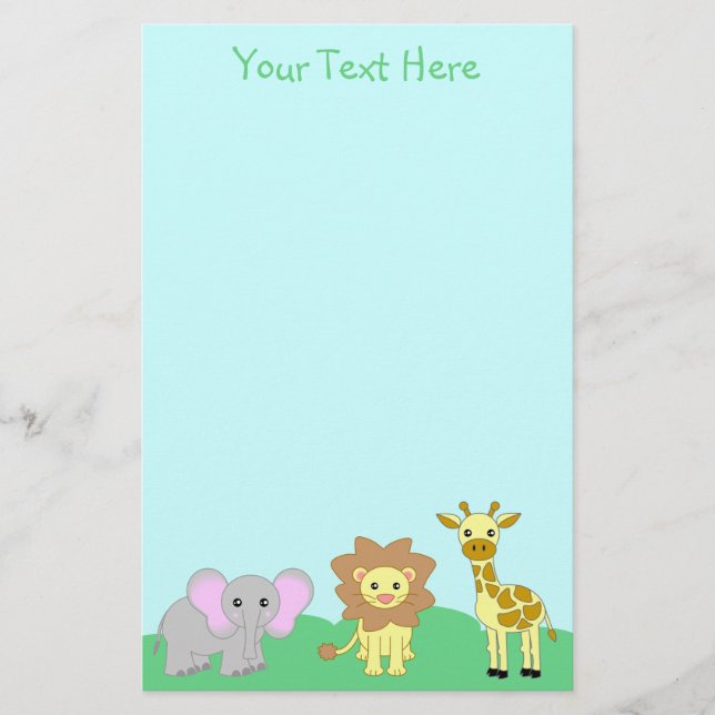 Baby Animals Stationery (Front)