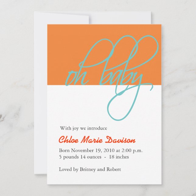 Baby Announcement (Front)