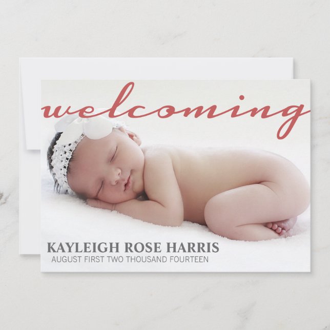 Baby Announcement | Baby Personalised Announcement (Front)
