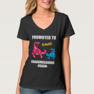 Baby Announcement Dinosaur  Promoted To Grandmasau T-Shirt