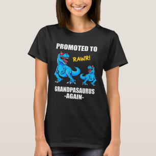 Baby Announcement Dinosaur Promoted To Grandpasau T-Shirt