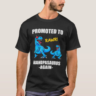 Baby Announcement Dinosaur Promoted To Grandpasau T-Shirt