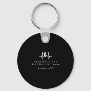 Baby Announcement Fearfully And Wonderfully Made,  Key Ring