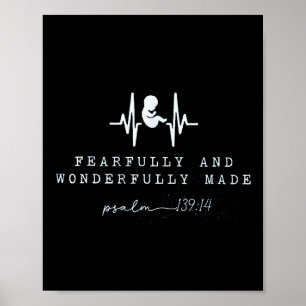 Baby Announcement Fearfully And Wonderfully Made,  Poster