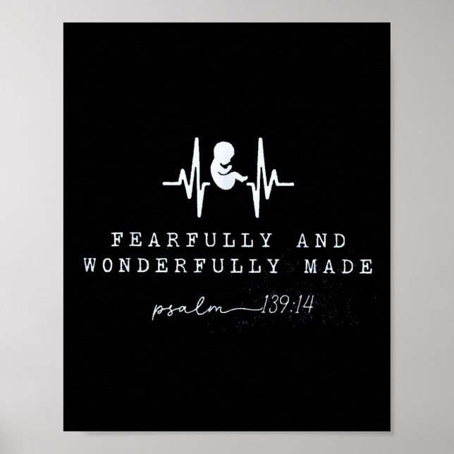 Baby Announcement Fearfully And Wonderfully Made,  Poster (Front)