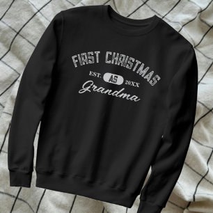 Baby Announcement First Christmas As Grandma Sweatshirt