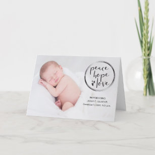 Baby Announcement, First Christmas, Personalised Holiday Card