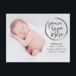 Baby Announcement, First Christmas, photo Postcard<br><div class="desc">Product Name: "New Joy: Baby's First Christmas Photo Announcement Postcard" Product Description: Introduce your newest family member to the world during the festive season with the "New Joy: Baby's First Christmas Photo Announcement Postcard." This postcard is not just a holiday greeting; it's a heartwarming announcement of your precious new arrival,...</div>