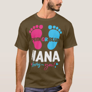 Baby Announcement Grandparents Gender Reveal Pink  T-Shirt